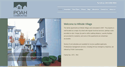 Desktop Screenshot of hillsidevillage-apartments.com